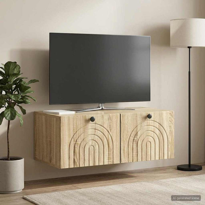 Væghængt TV-skab Sonoma-eg 78,5 x 41 x 30 cm Konstrueret træ