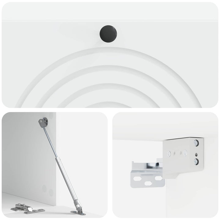 Væghængt TV-skab Hvid 99 x 41 x 30 cm Konstrueret træ