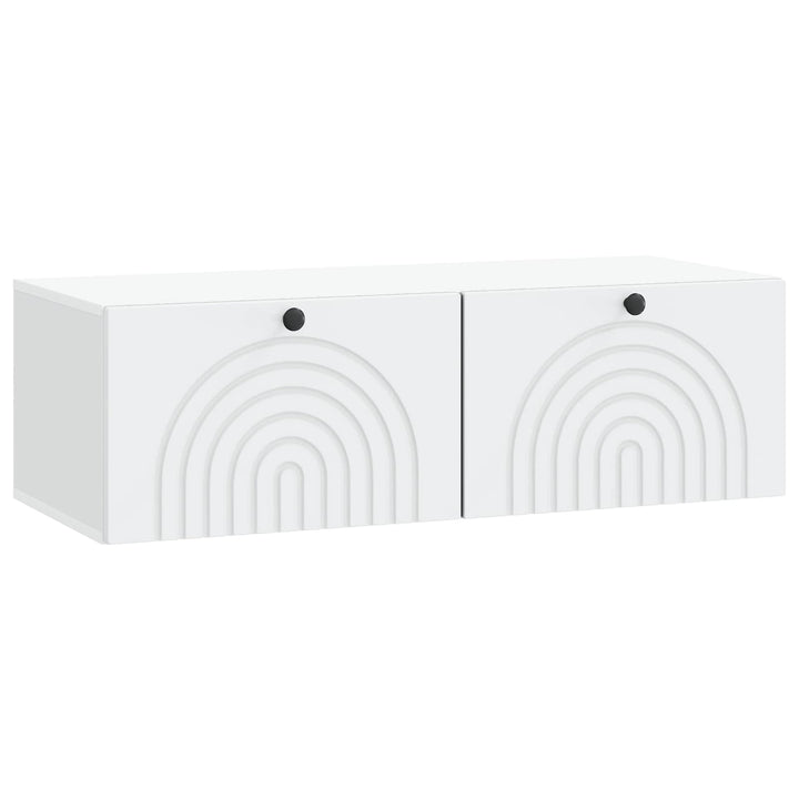 Væghængt TV-skab Hvid 99 x 41 x 30 cm Konstrueret træ