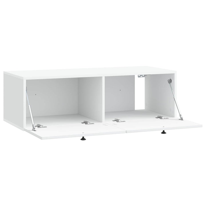 Væghængt TV-skab Hvid 99 x 41 x 30 cm Konstrueret træ