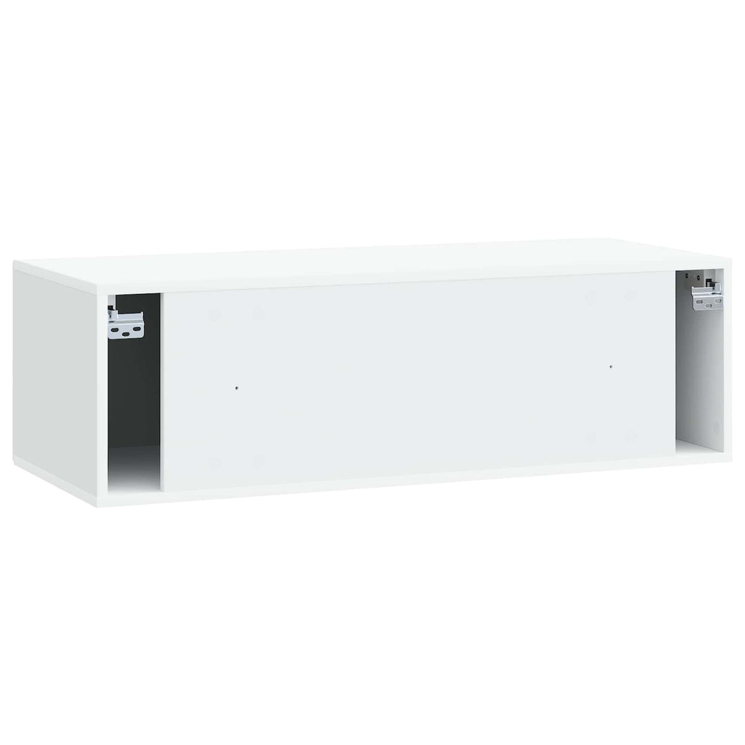 Væghængt TV-skab Hvid 99 x 41 x 30 cm Konstrueret træ