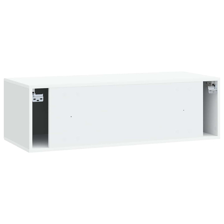 Væghængt TV-skab Hvid 99 x 41 x 30 cm Konstrueret træ