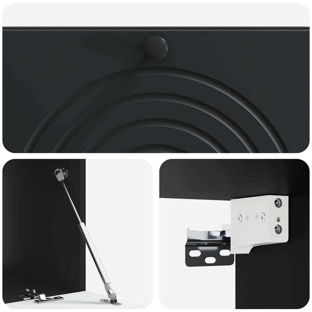 Væghængt TV-skab Sort 99 x 41 x 30 cm Konstrueret træ