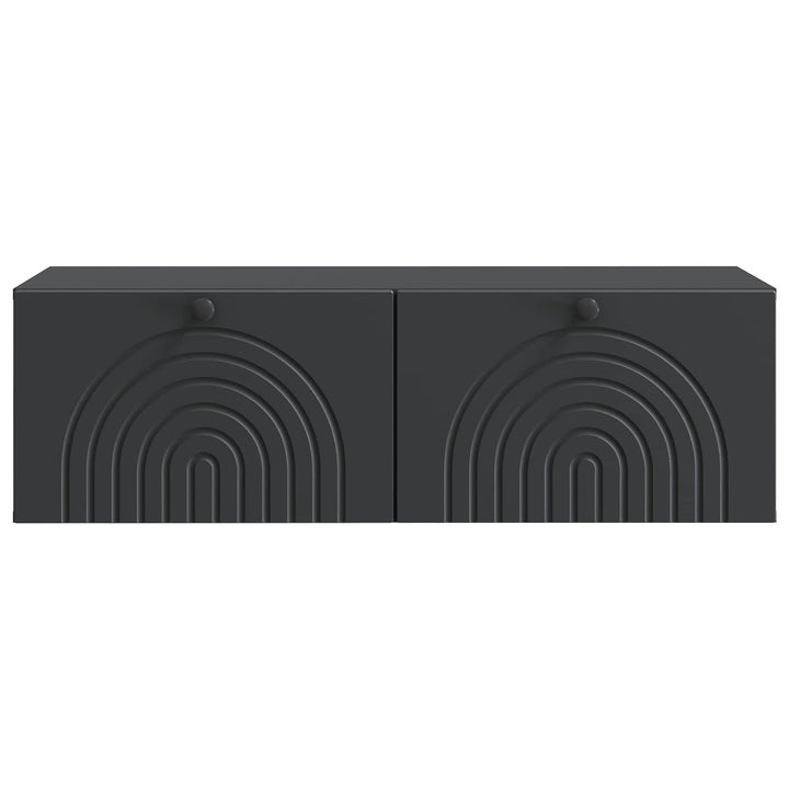 Væghængt TV-skab Sort 99 x 41 x 30 cm Konstrueret træ