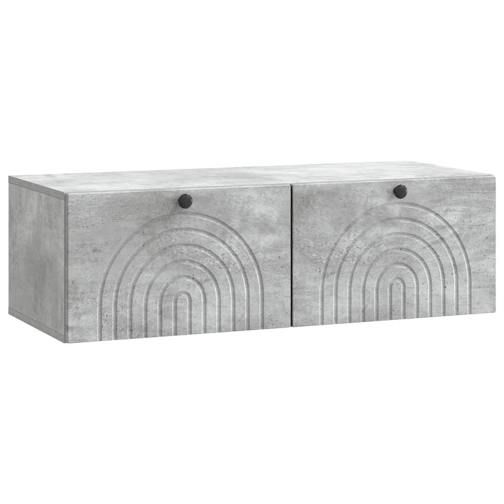 Væghængt TV-skab Betongrå 99 x 41 x 30 cm Konstrueret træ