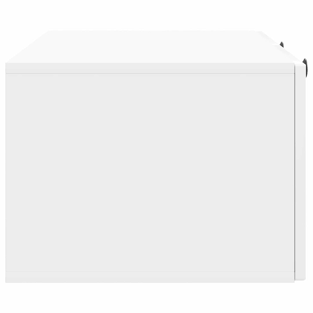 Væghængt TV-skab Hvid højglans 98 x 41 x 30 cm Konstrueret træ