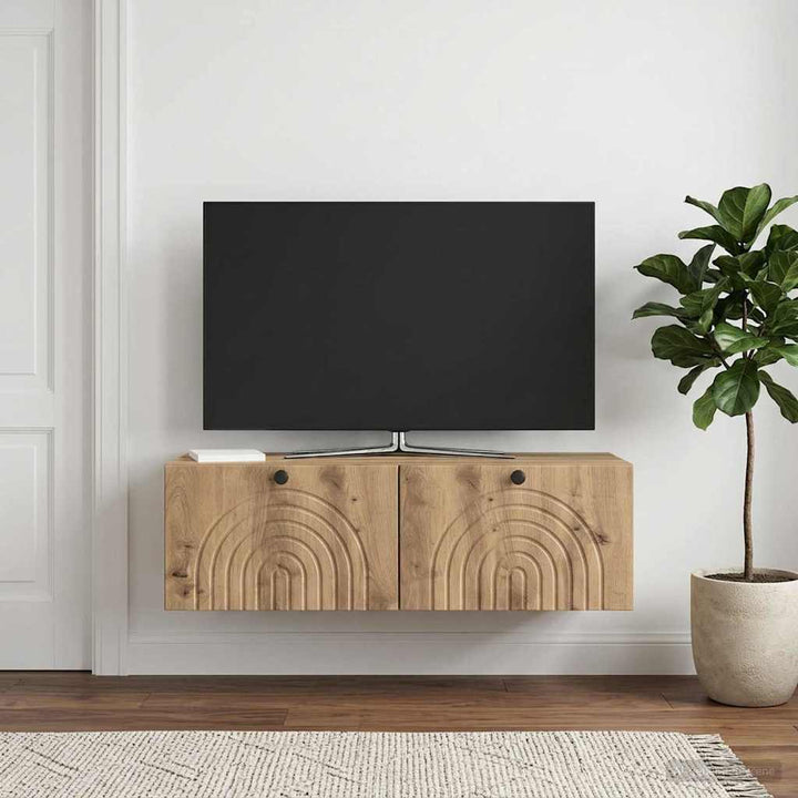 Væghængt TV-skab 99 x 41 x 30 cm Artisan-eg Konstrueret træ