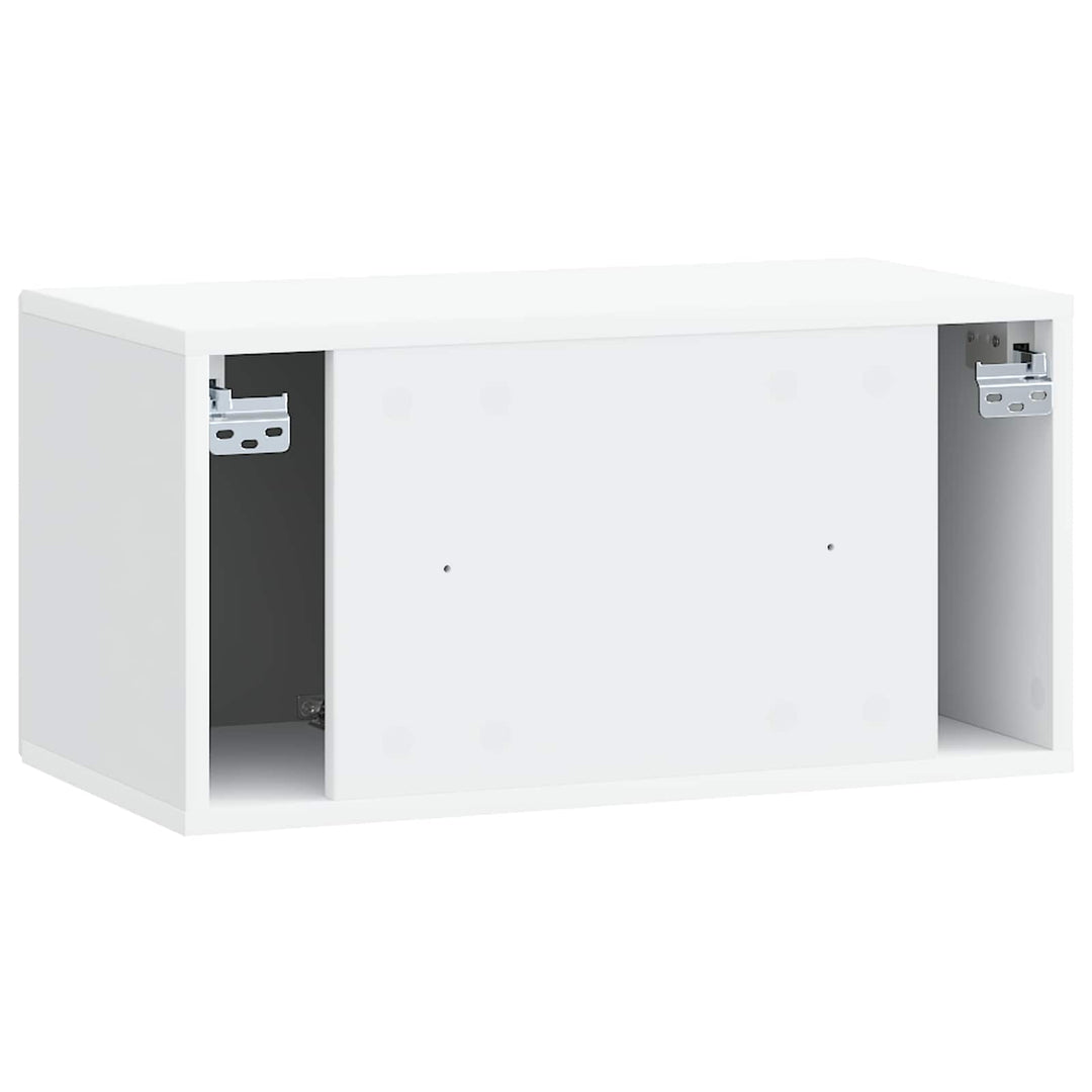 Væghængt TV-skab Hvid 59,5 x 31 x 30 cm Konstrueret træ