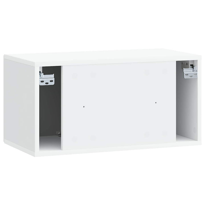 Væghængt TV-skab Hvid 59,5 x 31 x 30 cm Konstrueret træ