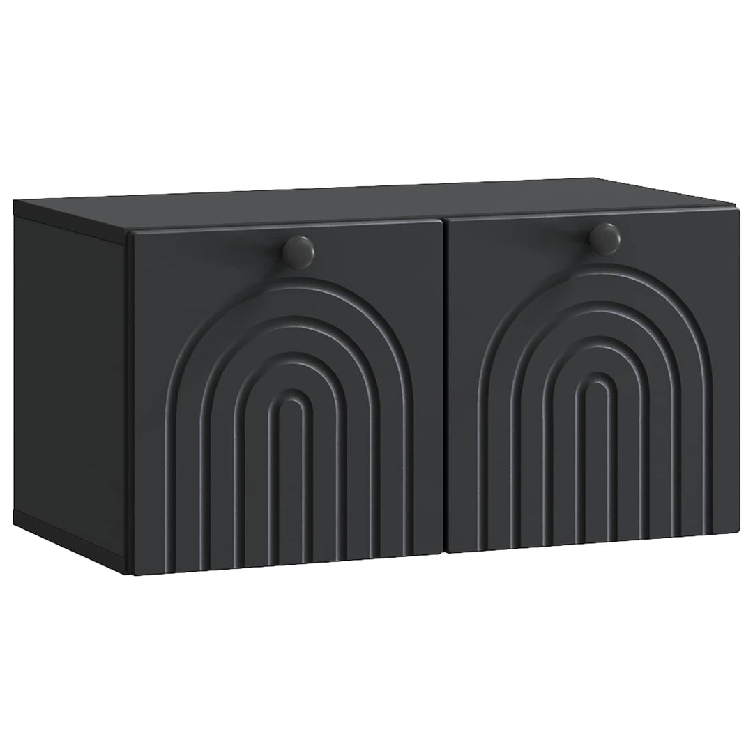 Væghængt TV-skab Sort 59,5 x 31 x 30 cm Konstrueret træ