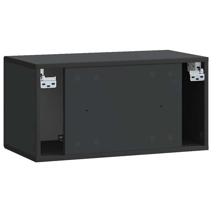 Væghængt TV-skab Sort 59,5 x 31 x 30 cm Konstrueret træ