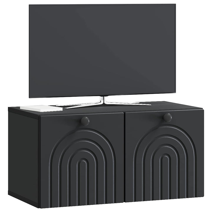 Væghængt TV-skab Sort 59,5 x 31 x 30 cm Konstrueret træ
