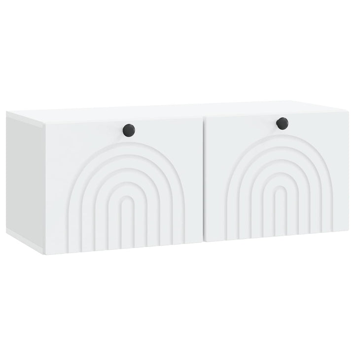 Væghængt TV-skab Hvid 78,5 x 31 x 30 cm Konstrueret træ