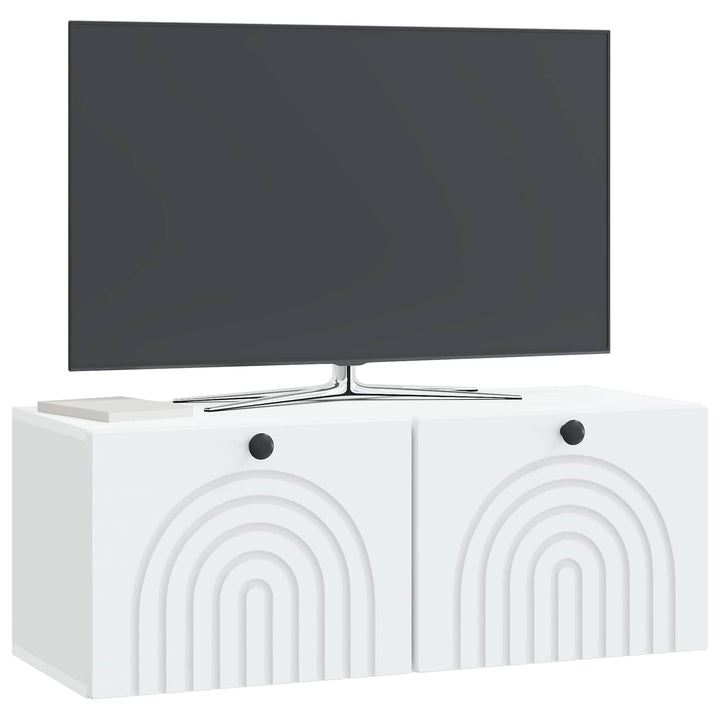 Væghængt TV-skab Hvid 78,5 x 31 x 30 cm Konstrueret træ