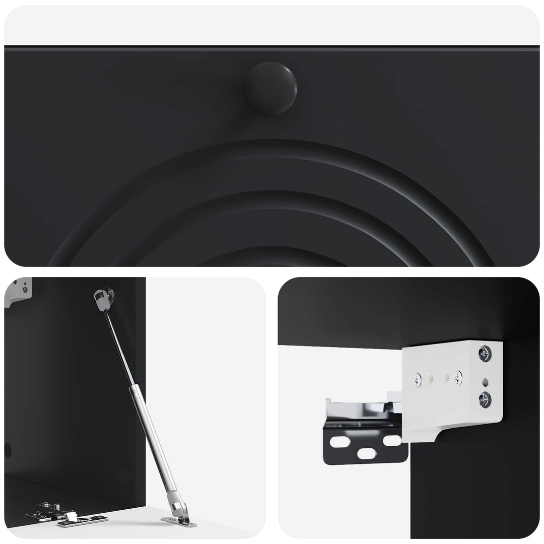 Væghængt TV-skab Sort 78,5 x 31 x 30 cm Konstrueret træ