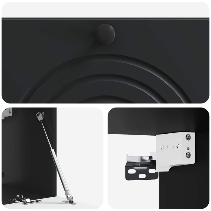 Væghængt TV-skab Sort 78,5 x 31 x 30 cm Konstrueret træ
