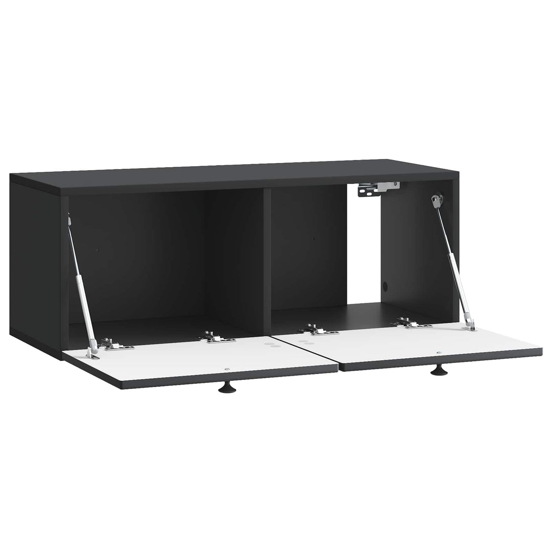 Væghængt TV-skab Sort 78,5 x 31 x 30 cm Konstrueret træ