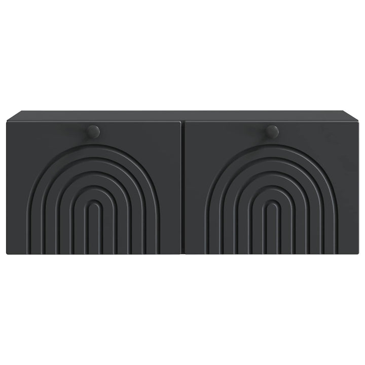 Væghængt TV-skab Sort 78,5 x 31 x 30 cm Konstrueret træ