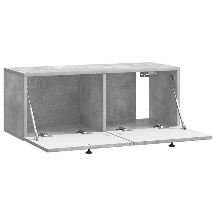 Væghængt TV-skab Betongrå 78,5 x 31 x 30 cm Konstrueret træ