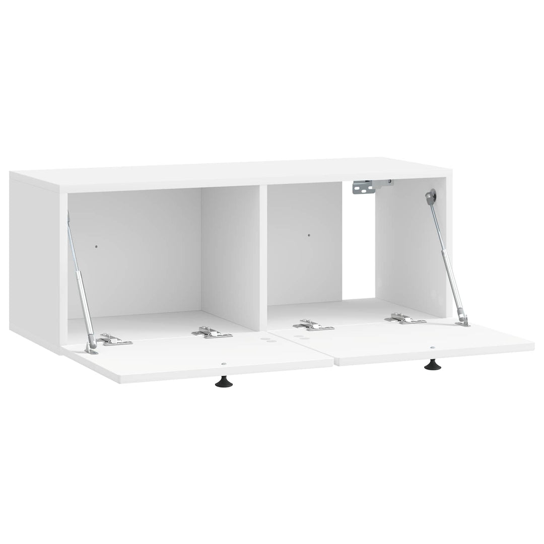 Væghængt TV-skab Vægmonteret Hvid højglans 78,5 x 31 x 30 cm