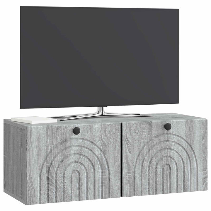 Væghængt TV-skab Vægmonteret Grå sonoma-eg 78,5 x 31 x 30 cm