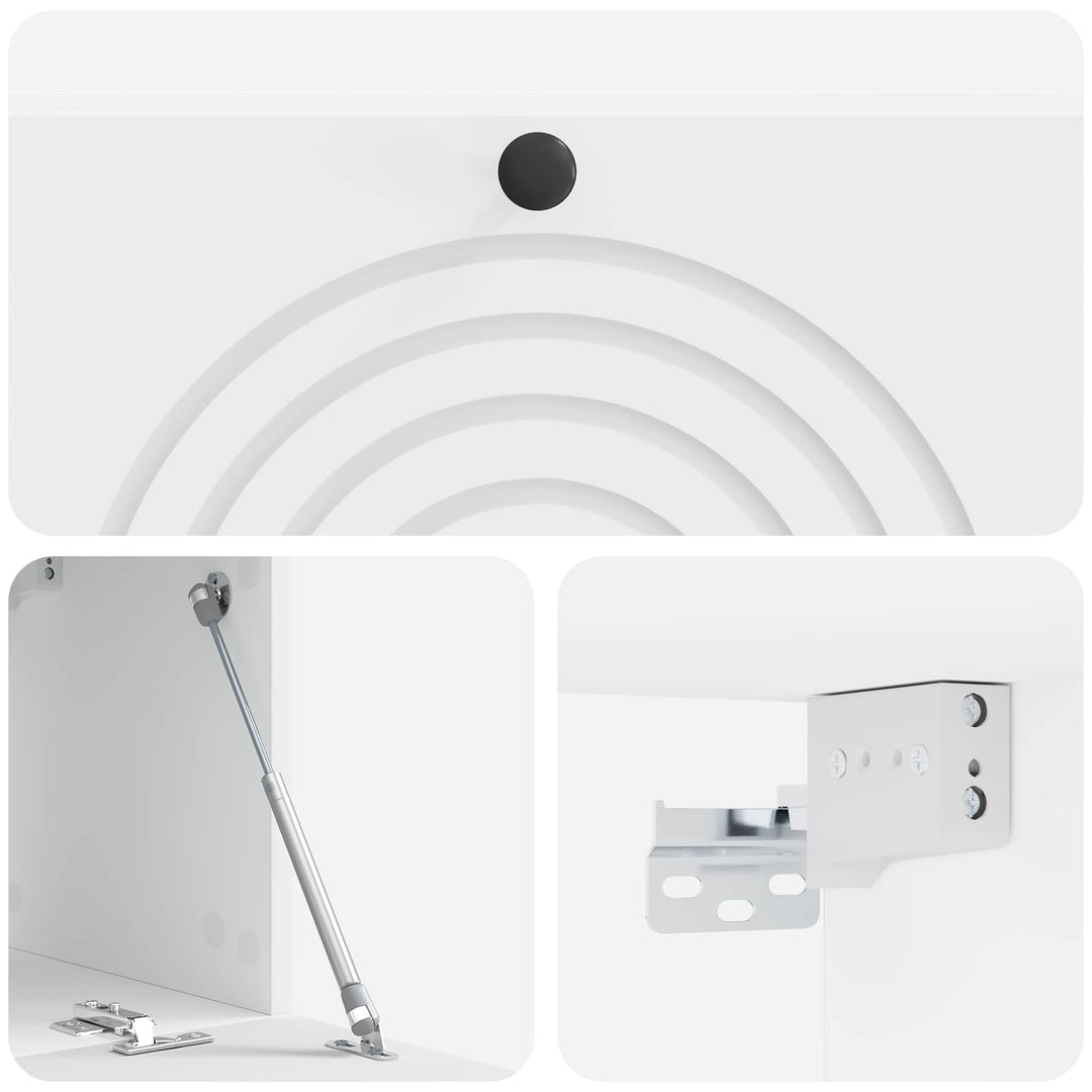 Væghængt TV-skab Hvid 98 x 31 x 30 cm Konstrueret træ