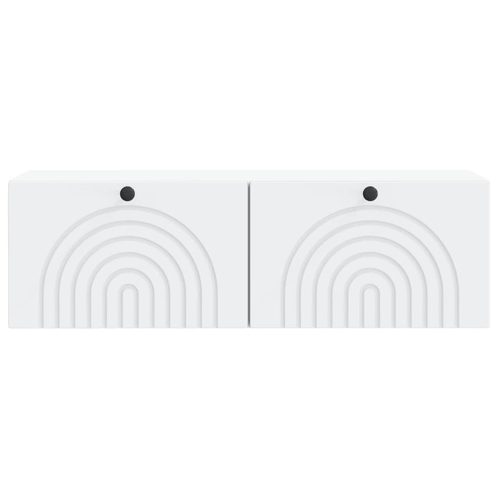 Væghængt TV-skab Hvid 98 x 31 x 30 cm Konstrueret træ