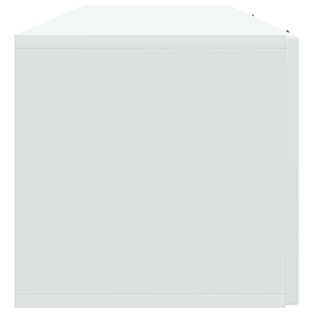 Væghængt TV-skab Hvid 98 x 31 x 30 cm Konstrueret træ