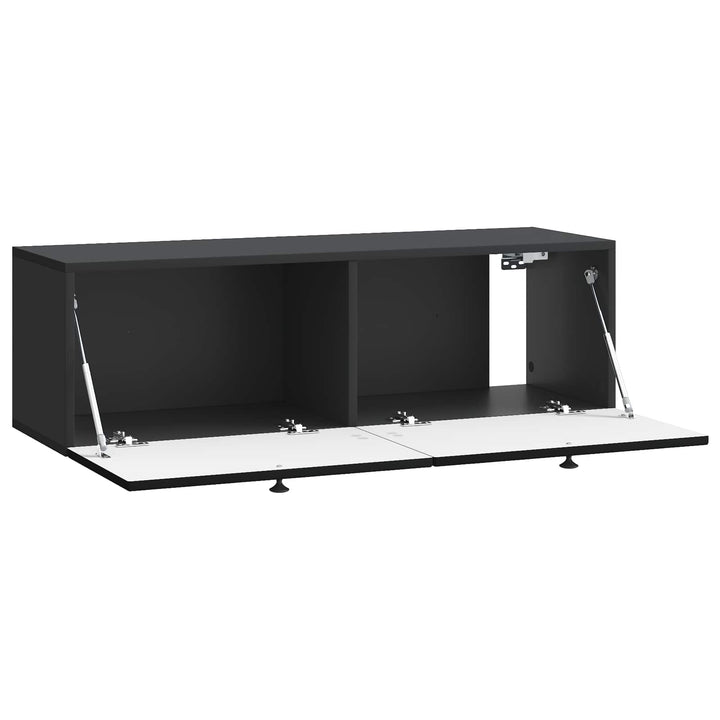 Væghængt TV-skab Sort 98 x 31 x 30 cm Konstrueret træ