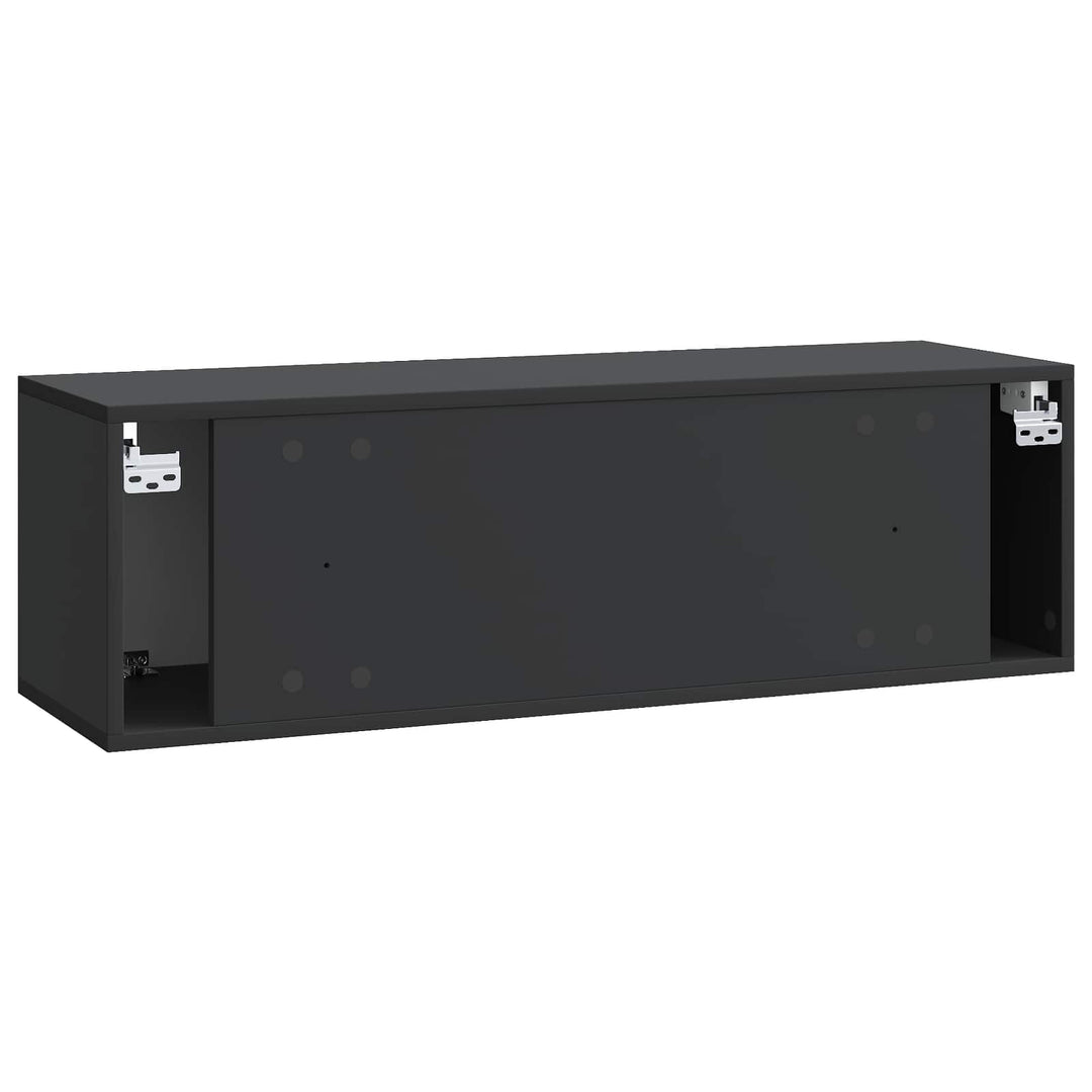 Væghængt TV-skab Sort 98 x 31 x 30 cm Konstrueret træ