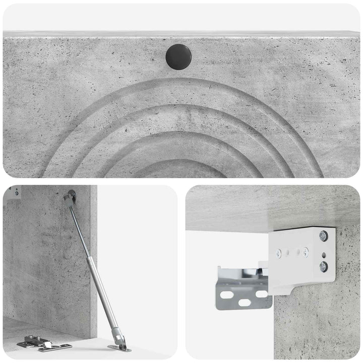 Væghængt TV-skab Betongrå 98 x 31 x 30 cm Konstrueret træ
