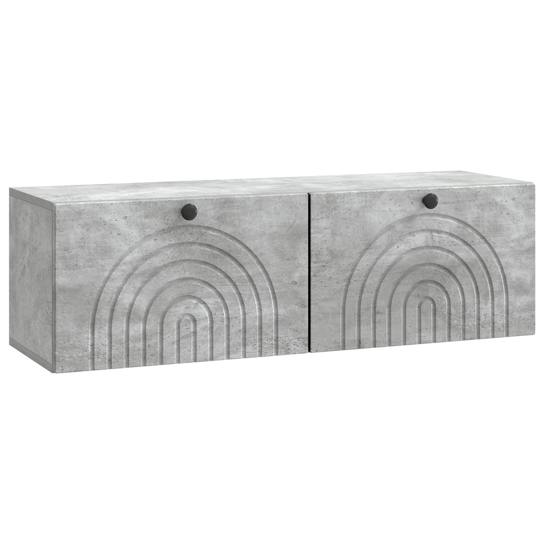 Væghængt TV-skab Betongrå 98 x 31 x 30 cm Konstrueret træ
