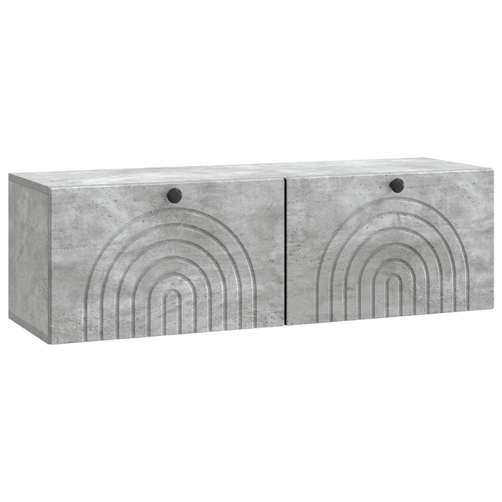 Væghængt TV-skab Betongrå 98 x 31 x 30 cm Konstrueret træ