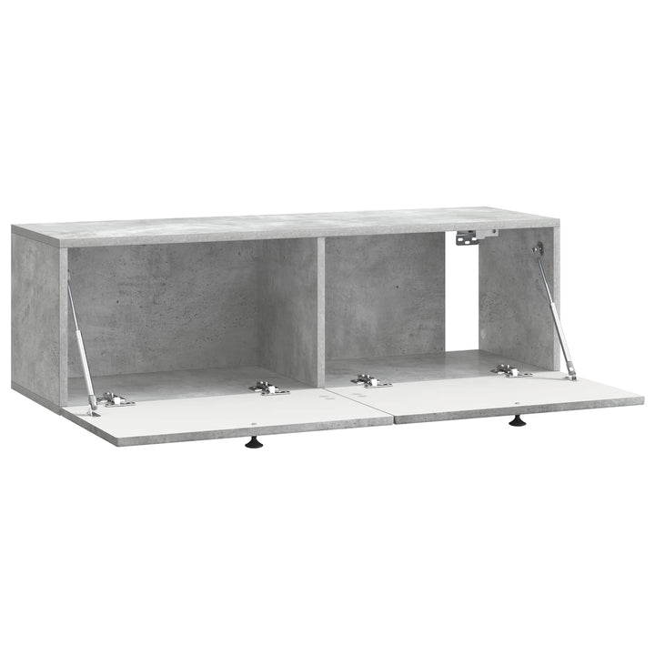 Væghængt TV-skab Betongrå 98 x 31 x 30 cm Konstrueret træ