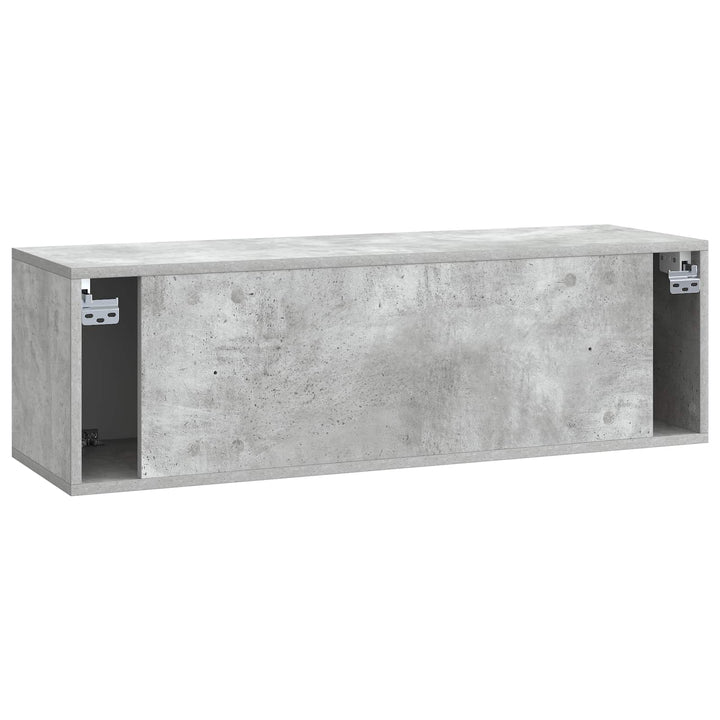 Væghængt TV-skab Betongrå 98 x 31 x 30 cm Konstrueret træ