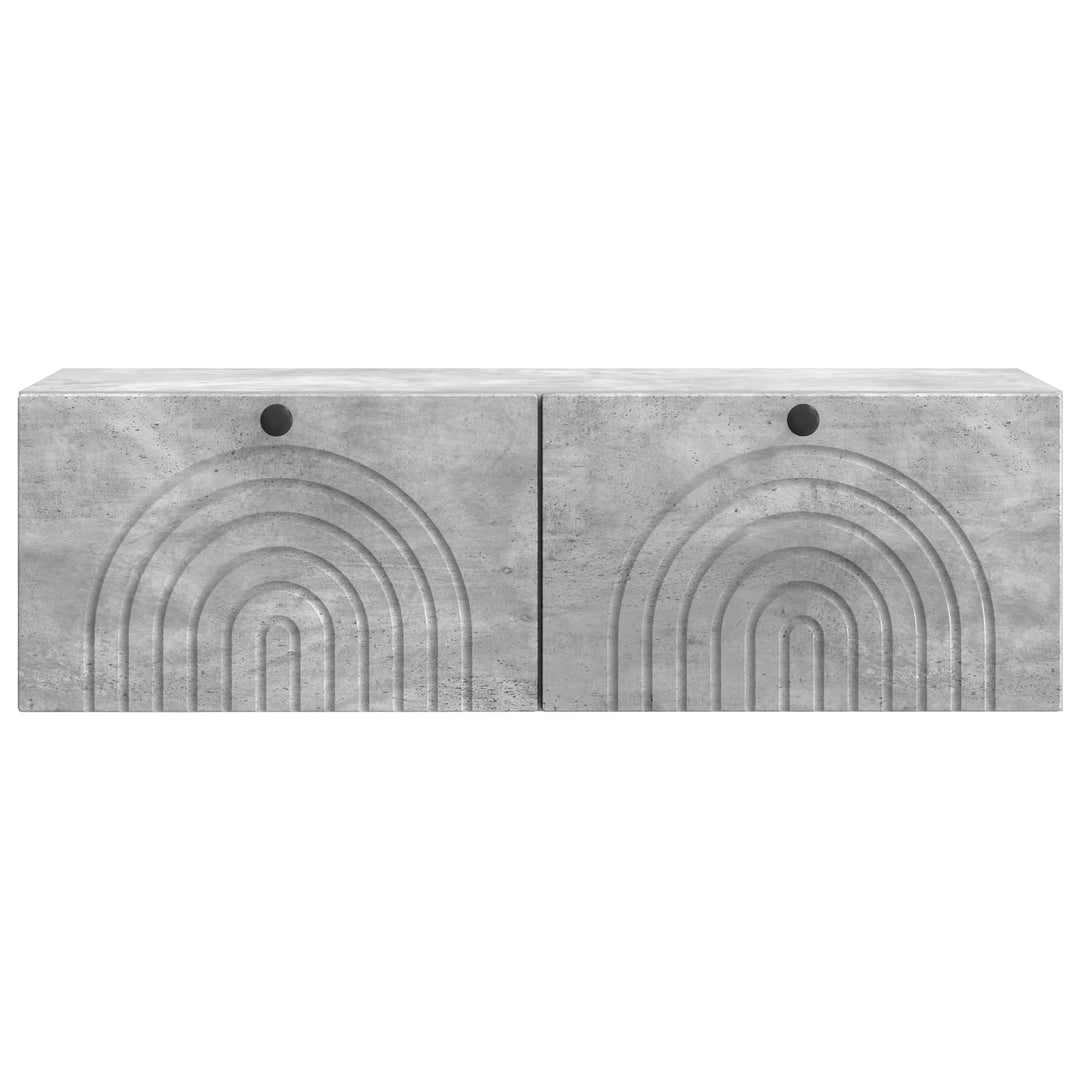 Væghængt TV-skab Betongrå 98 x 31 x 30 cm Konstrueret træ