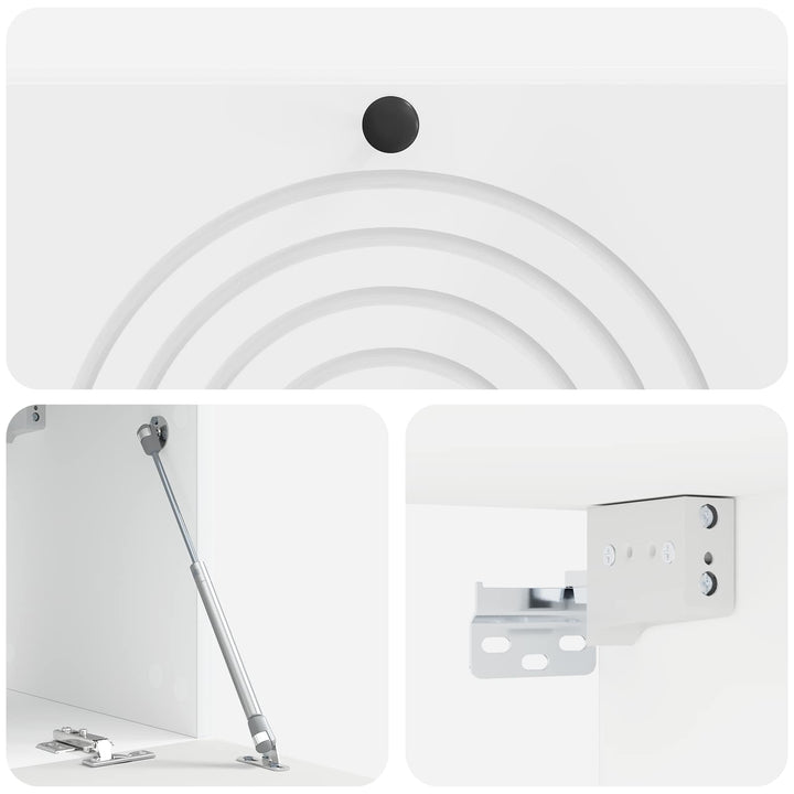 Væghængt TV-skab Hvid højglans 98 x 31 x 30 cm Konstrueret træ