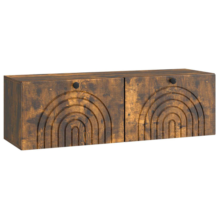 Væghængt TV-skab Røget eg 98 x 31 x 30 cm Konstrueret træ
