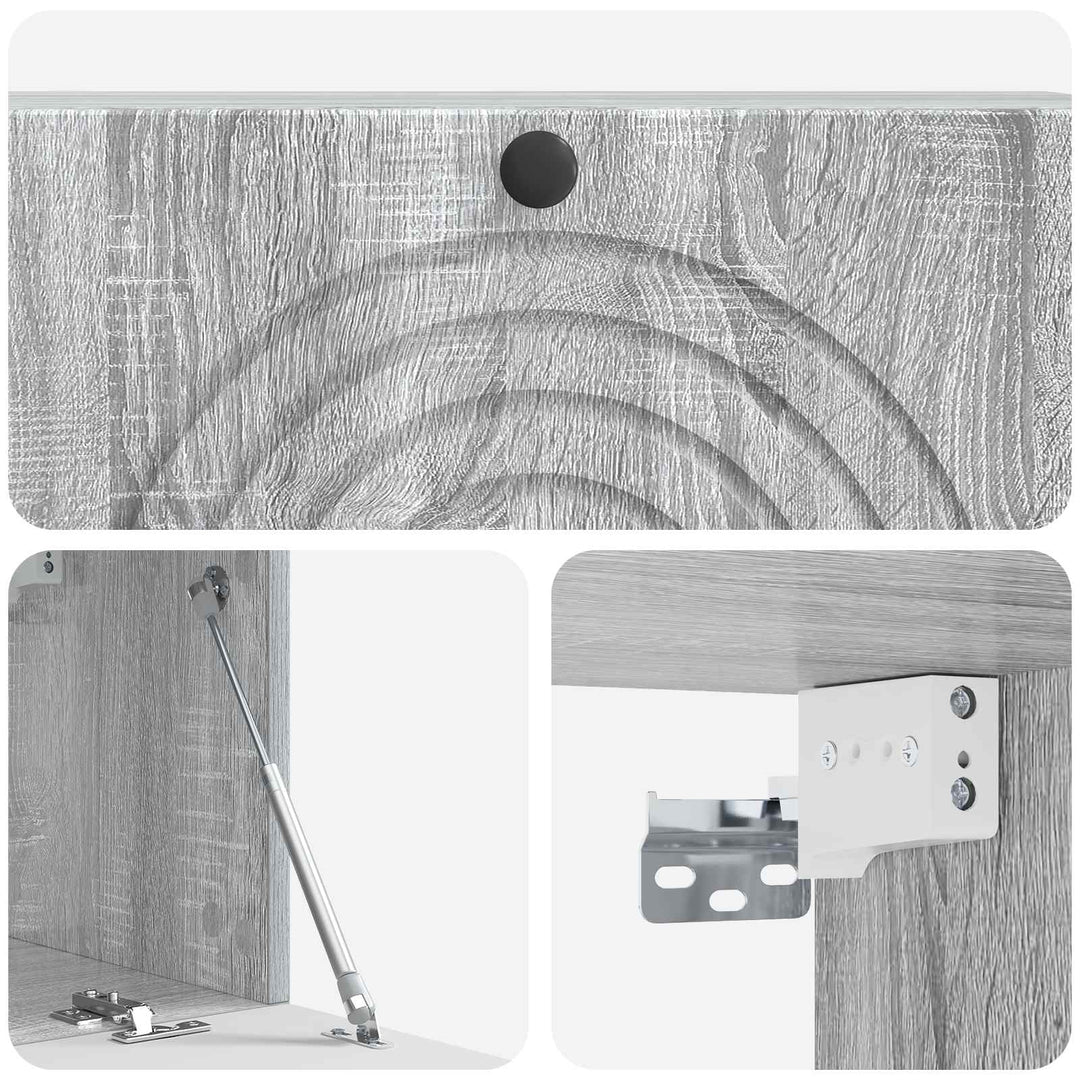 Væghængt TV-skab Grå sonoma-eg 98 x 31 x 30 cm Konstrueret træ