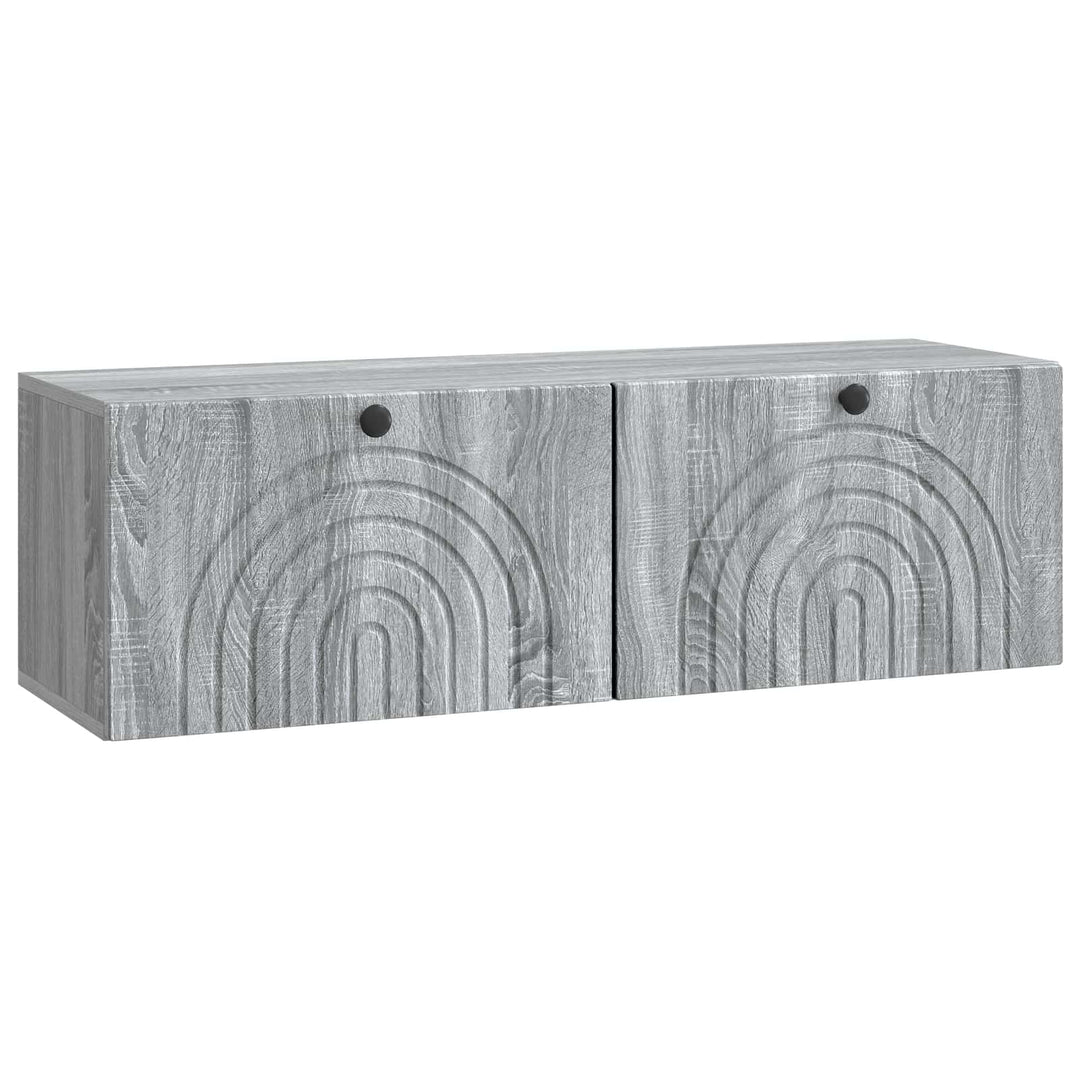 Væghængt TV-skab Grå sonoma-eg 98 x 31 x 30 cm Konstrueret træ