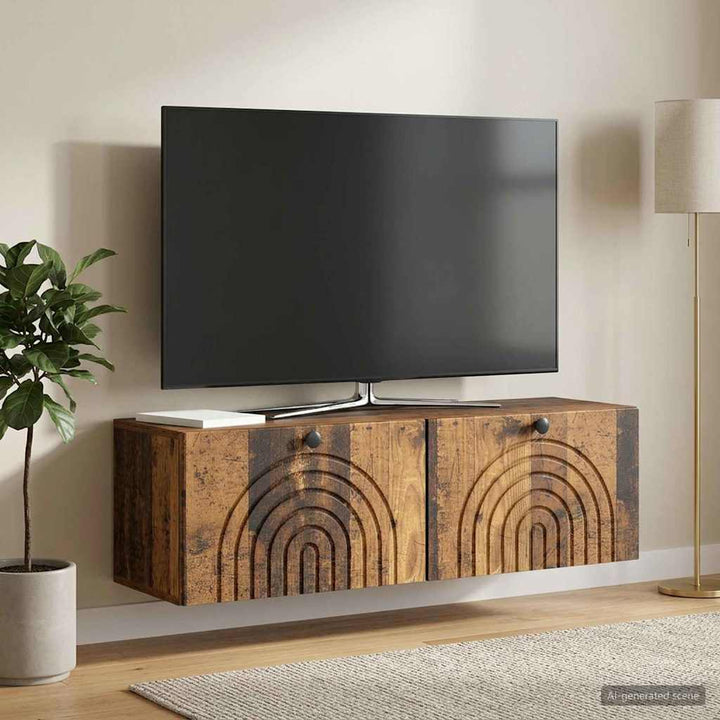 Væghængt TV-skab Gammelt træ 98 x 31 x 30 cm Konstrueret træ