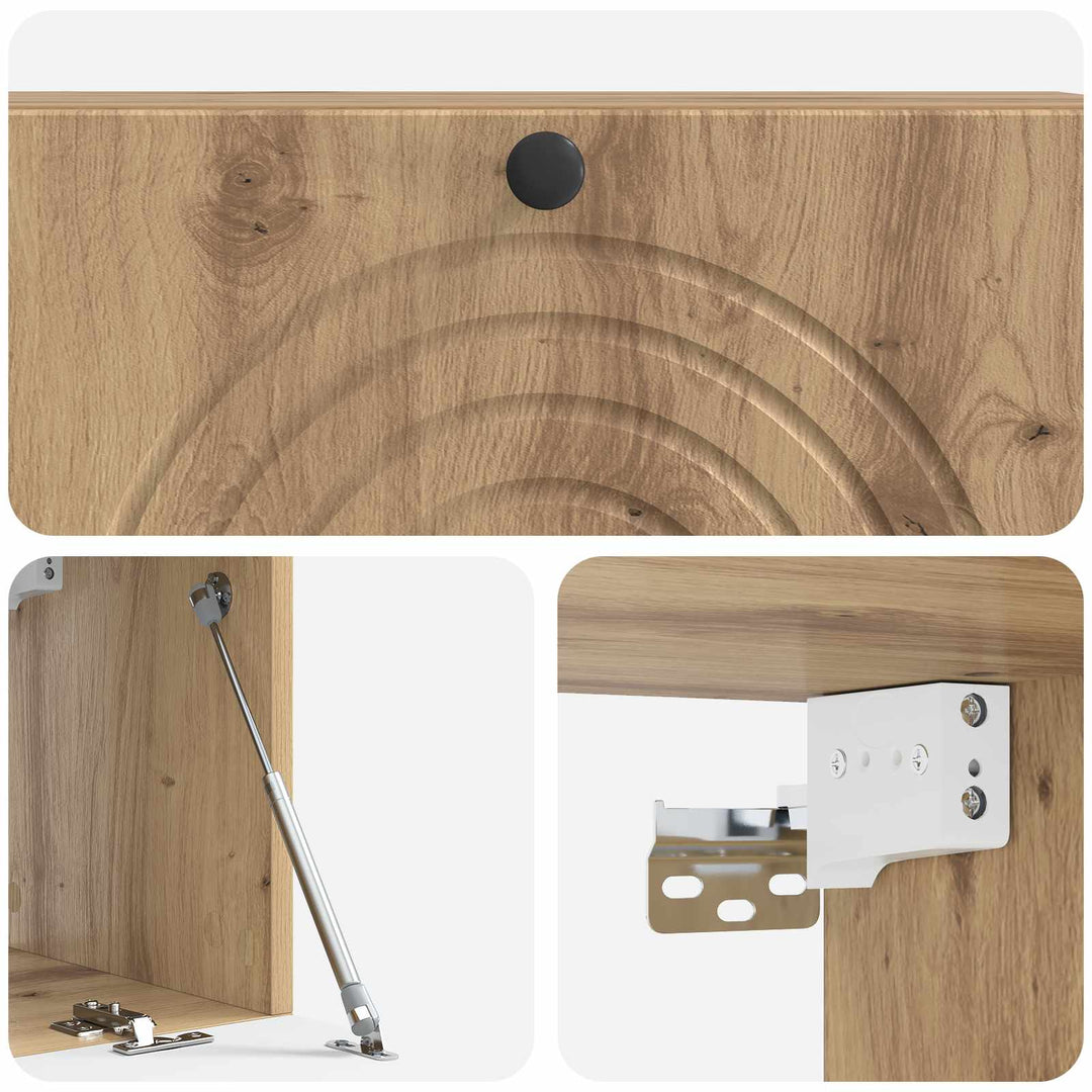 Væghængt TV-skab 98 x 31 x 30 cm Artisan-eg Konstrueret træ