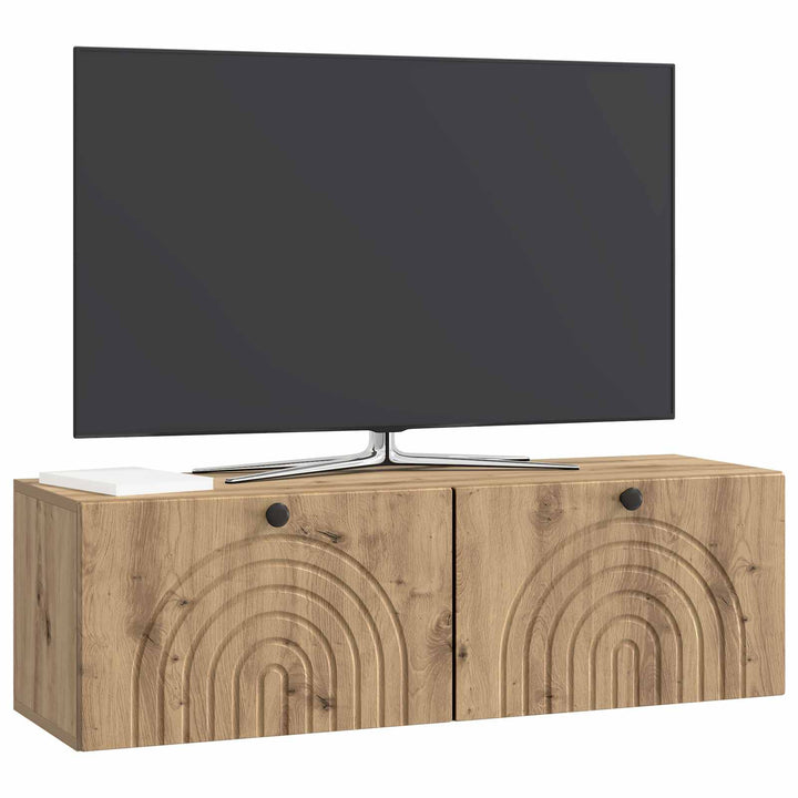 Væghængt TV-skab 98 x 31 x 30 cm Artisan-eg Konstrueret træ