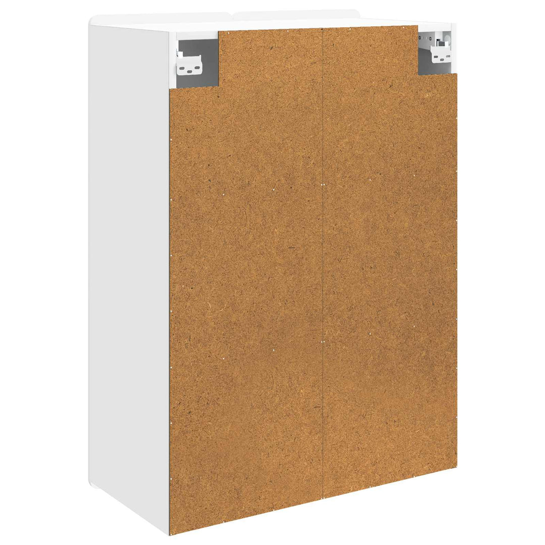 Vægmonteret skab Hvid 66 x 34,5 x 92 cm Konstrueret træ