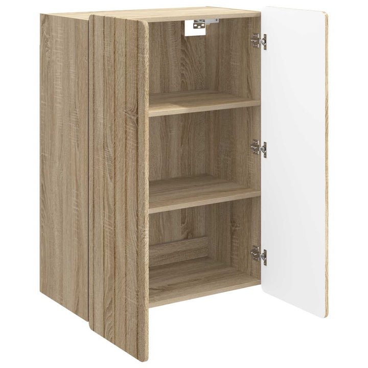 Vægmonteret skab Sonoma-eg 66 x 34,5 x 92 cm Konstrueret træ