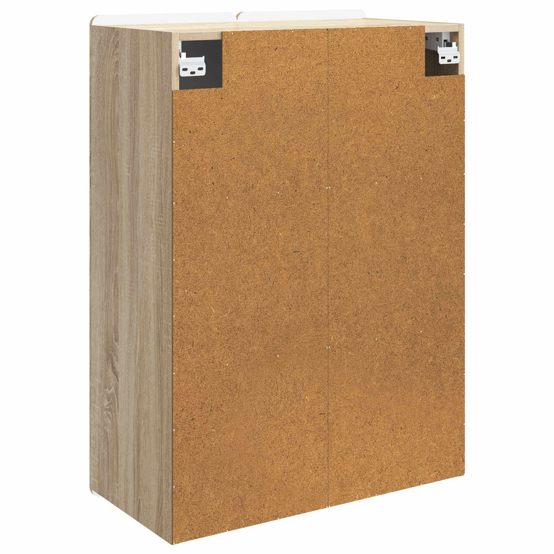 Vægmonteret skab Sonoma-eg 66 x 34,5 x 92 cm Konstrueret træ