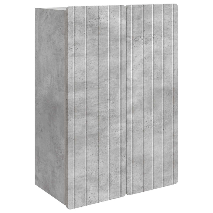 Vægmonteret skab Betongrå 66 x 34,5 x 92 cm Konstrueret træ