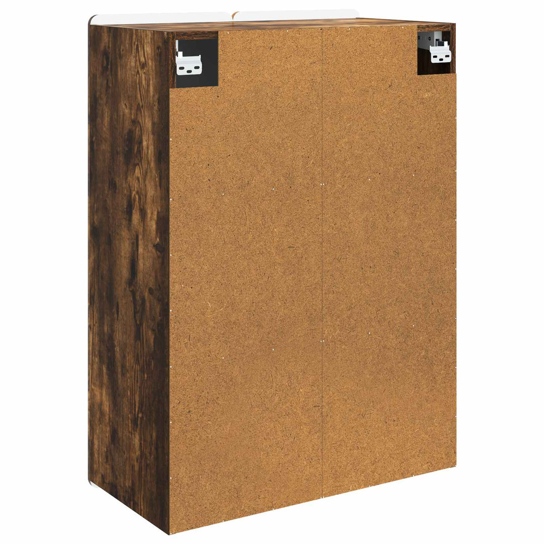 Vægmonteret skab Røget eg 66 x 34,5 x 92 cm Konstrueret træ