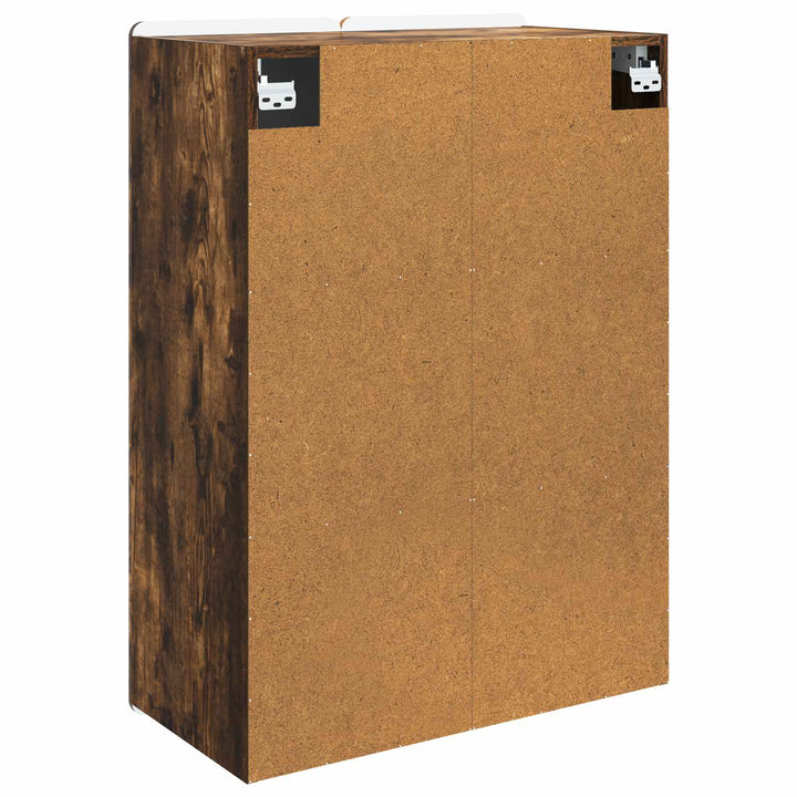 Vægmonteret skab Røget eg 66 x 34,5 x 92 cm Konstrueret træ