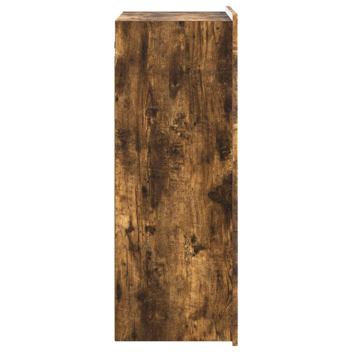 Vægmonteret skab Røget eg 66 x 34,5 x 92 cm Konstrueret træ